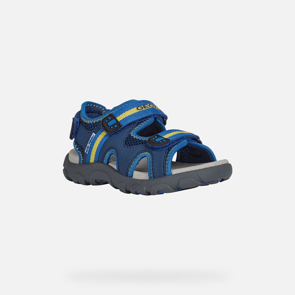 Geox Sandals Blue Strada - Geox Boys Shoes - AJOBPX127